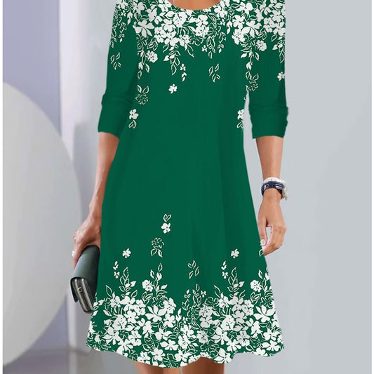 Női elegáns nyomtatott ruha