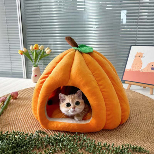 🐱Meleg és kényelmes, félig zárt kisállatágy