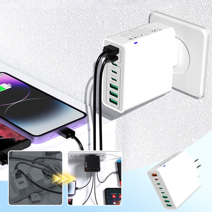 📱 Többportos 150W-os gyors töltő – azonnal feltölt több készüléket!