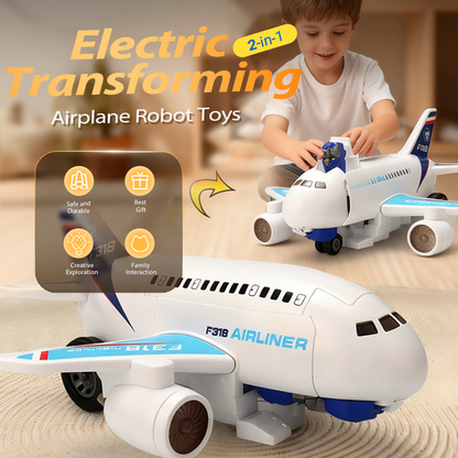 ✈️2 az 1-ben elektromos átalakító repülőgép robotjátékok