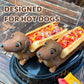 Dekoratív tacskó tálca hot dogokhoz