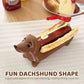 Dekoratív tacskó tálca hot dogokhoz