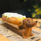 Dekoratív tacskó tálca hot dogokhoz