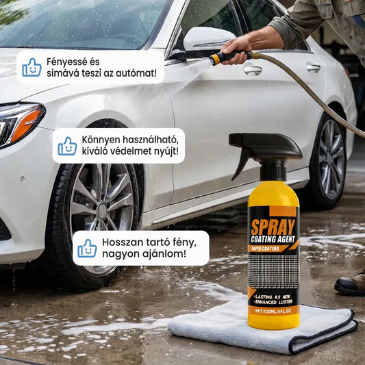 🚘🛡️ Azonnali hatású autófényező – Karcolás eltüntető, mély fény, spray ✨