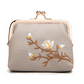 Stylish Embroidered Pouch with Duck Clasp