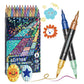 🎨🖊️ 24 színű, kétvégű csillámporos filctoll-készlet