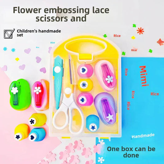 💖Ajándék a gyermeknek🎁Kreatív gyerekek DIY lyukasztó kézműves készlet