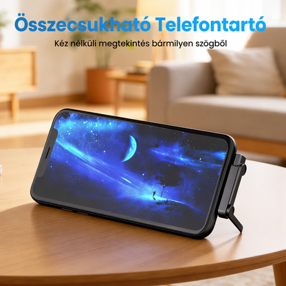 ⚡🔄 2 az 1-ben gyorstöltő és telefon tartó – 360° forgatható, kompakt 🔥