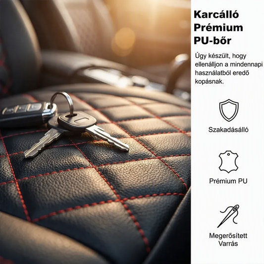 🛋️🚗 Autóülés párna PU-bőr vízálló karcálló 🛡️