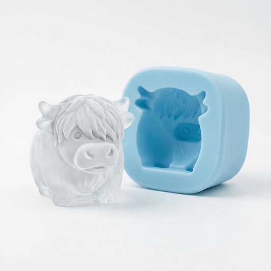🐮 Mini skót marha jégkockaforma – aranyos 3D-s jég italokhoz, partikhoz és ajándéknak