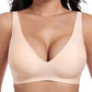 💗Jelly Wireless női kényelmes, varratmentes melltartók, push-up bralettek, varratmentes pólómelltartók, mély V-kivágású, mindennapi melltartók
