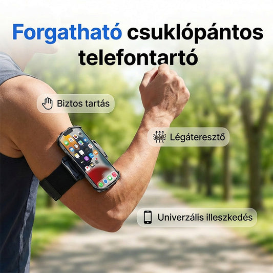 Forgatható csuklópántos telefontartó