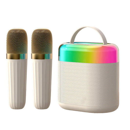 Hordozható karaoke-készülék 2 vezeték nélküli mikrofonnal