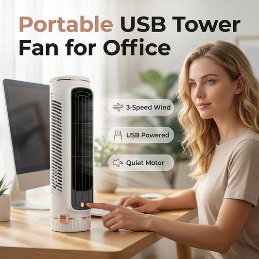 Hordozható USB-s toronyventilátor 3 sebességfokozattal
