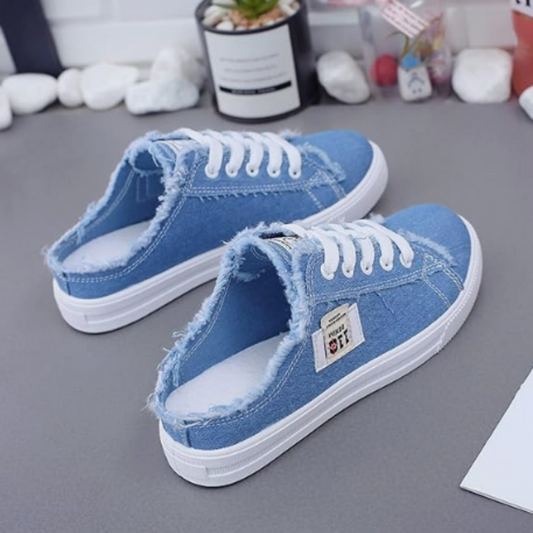 💐Női farmer anyagú slip-on papucs – kényelmes talp és laza stílus (EU 36-43) 👟☀️