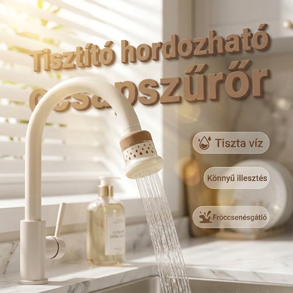💦🛡️ Hordozható csapra szerelhető vízszűrő ✨