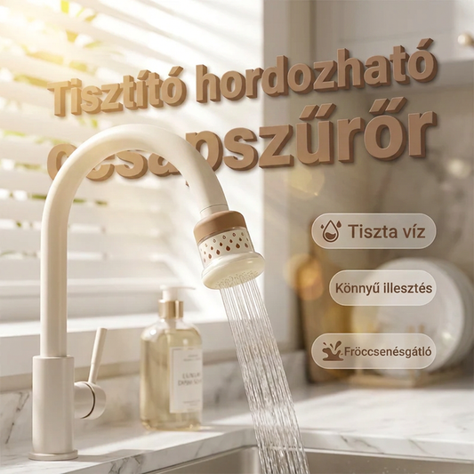 💦🛡️ Hordozható csapra szerelhető vízszűrő ✨