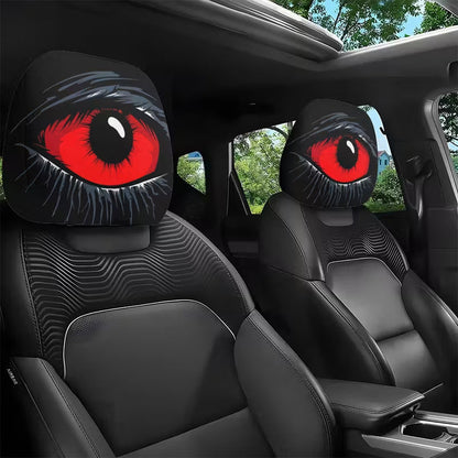 👹🚗 Kísérteties vörös szemű autós fejtámla huzat 🛡️