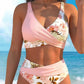 🌼👙 Női Alakformáló Bikini, Virágmintás 🏖️