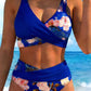 🌼👙 Női Alakformáló Bikini, Virágmintás 🏖️