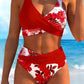 🌼👙 Női Alakformáló Bikini, Virágmintás 🏖️