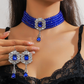 💎👑 qLuxus kristály choker és fülbevaló szett ✨