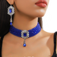 💎👑 qLuxus kristály choker és fülbevaló szett ✨
