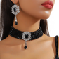 💎👑 qLuxus kristály choker és fülbevaló szett ✨