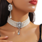 💎👑 qLuxus kristály choker és fülbevaló szett ✨