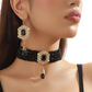 💎👑 qLuxus kristály choker és fülbevaló szett ✨
