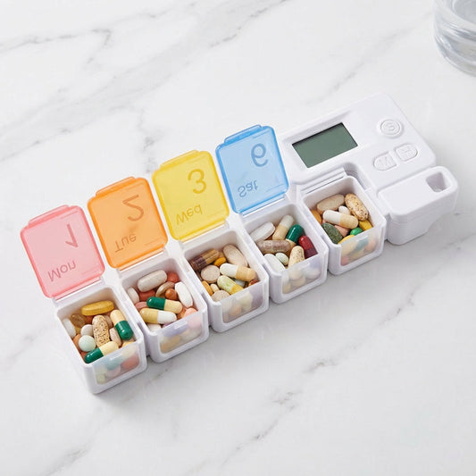 💊💖 Intelligens, időzített emlékeztetővel ellátott elektronikus gyógyszeradagoló doboz 😌