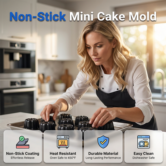 🎃🧁 Tapadásmentes, szénacél mini kuglóf forma – Tök motívummal a tökéletes sütéshez ✨