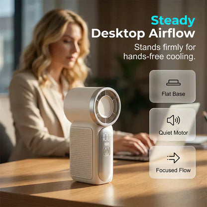 ❄️ Győzze le könnyedén a hőséget – Mini kézi ventilátor LED kijelzővel és 6 sebességgel 💨😍