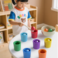 🧠🎨 Kézügyességet fejlesztő, színes labda-párosító Montessori készségjáték 💖