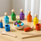 🧠🎨 Kézügyességet fejlesztő, színes labda-párosító Montessori készségjáték 💖