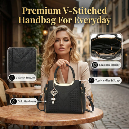 👜✨ Prémium bőr, elegáns női kézitáska levehető vállpánttal 💖