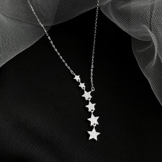 💎🌟 Divatos Y-alakú nyaklánc csillogó csillagokkal ✨
