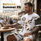 👕🏖️ Férfi 2 részes szett: laza felső és rövidnadrág ☁️