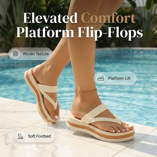 🌞👡 Nyári Női Platform Papucs Szőtt Pánttal 🌴