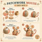 📖🧵 Varrja meg saját bájos egérkéjét – DIY patchwork egér varrókészlet (teljes anyagok, lépésről lépésre útmutató) – Utánvétes 🐭