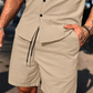 🏖️🌬️ Férfi nyári szett – Rövid ujjú ing és rövidnadrág, azonnal kész outfit a strandoláshoz és nyaraláshoz ✨