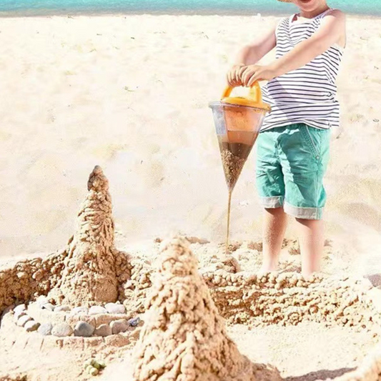 🏖️✨ Szuper menő tengerparti játék – Kreatív kúp alakú homokozó, tökéletes nyári szórakozás a strandon 😍