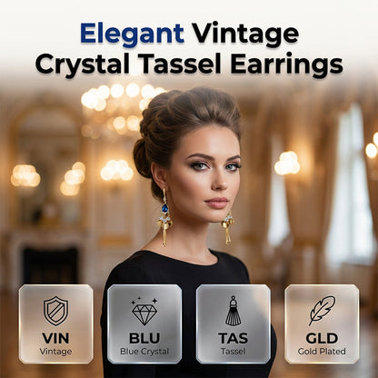 💎👗 Káprázatos vintage fülbevaló – Elegáns strassz csepp design, amely ragyogóvá teszi megjelenésedet ✨
