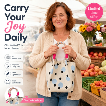👜✨ Kényelmes és tágas pöttyös táska – Aranyos megjelenés, amely ideális mindennapi használatra és bevásárláshoz 👗
