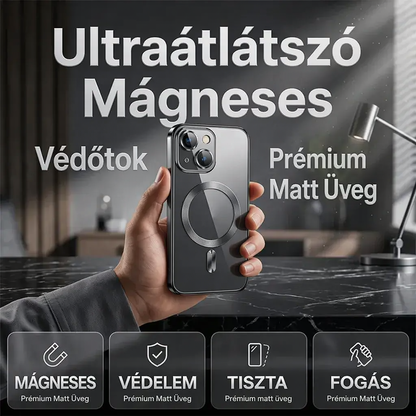📱🧲 Prémium átlátszó telefon tok – Mágneses, ütésálló TPU anyag, amely megőrzi telefonod eredeti szépségét ✨