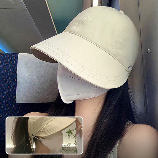 👒☀️ Stílusos és kényelmes napellenző – Félkalapos modell, amely tökéletesen illik a nyári ruhákhoz és könnyen tárolható 🌬️