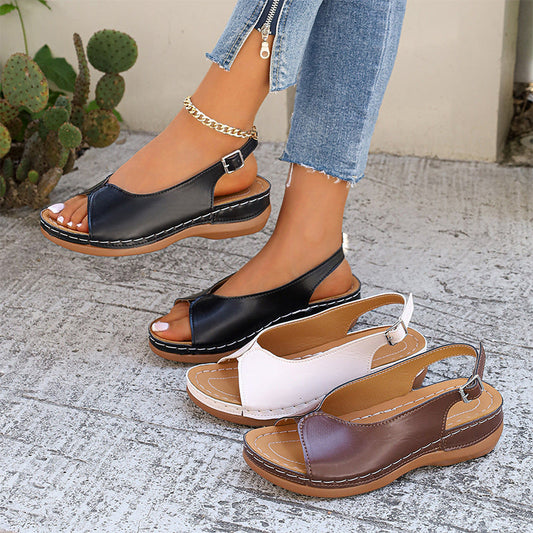 👡☁️ Női vintage, nyitott orrú, kényelmes szandálok(EU 36-43) 👗