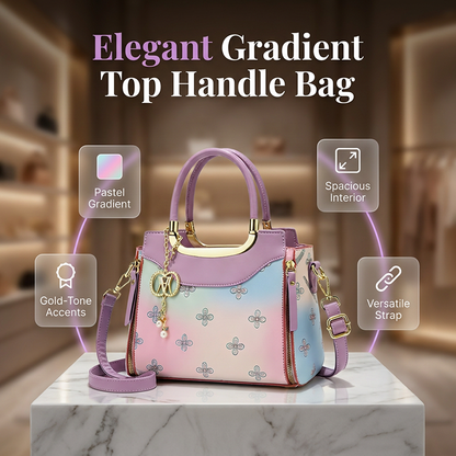 Women's Chic Gradient Top Handle Bag