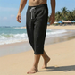 【S-L】🌬️👖 Férfi alkalmi capri nadrág, húzózsinórral a derekán ✨