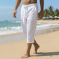【S-L】🌬️👖 Férfi alkalmi capri nadrág, húzózsinórral a derekán ✨